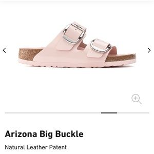 Size 40 Arizona High Shine Big Buckle Sandal in Light Rose BIRKENSTOCK